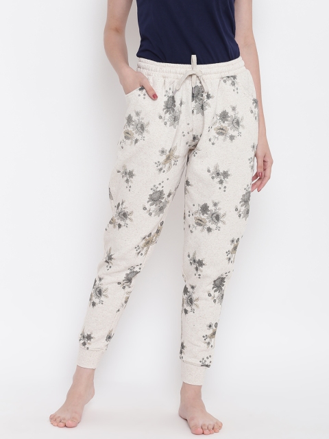 

Sweet Dreams Women Cream-Coloured & Green Printed Joggers