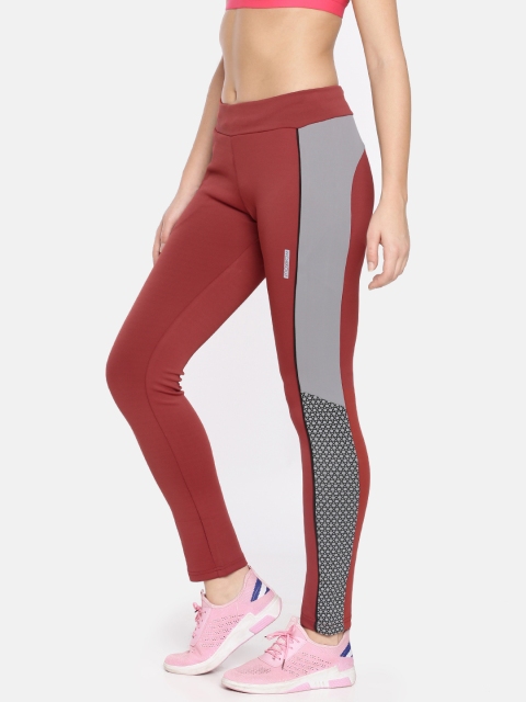 

Sweet Dreams Women Rust Red Solid Tights with Side Stripes