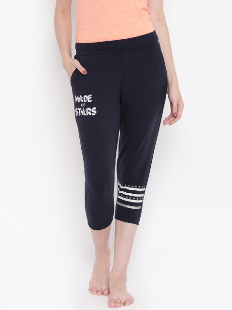 

Sweet Dreams Women Navy Blue Solid Regular Fit Lounge Capris