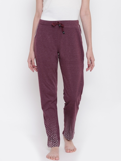 

Sweet Dreams Women Burgundy Lounge Pants with Printed Detail