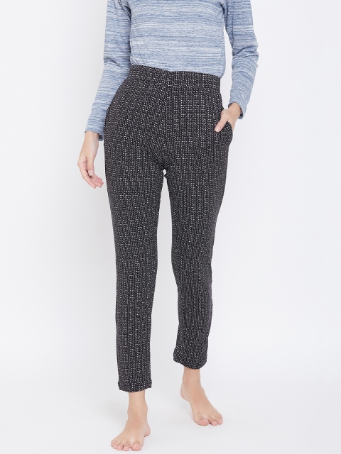 

Sweet Dreams Women Black & White Printed Lounge Pants