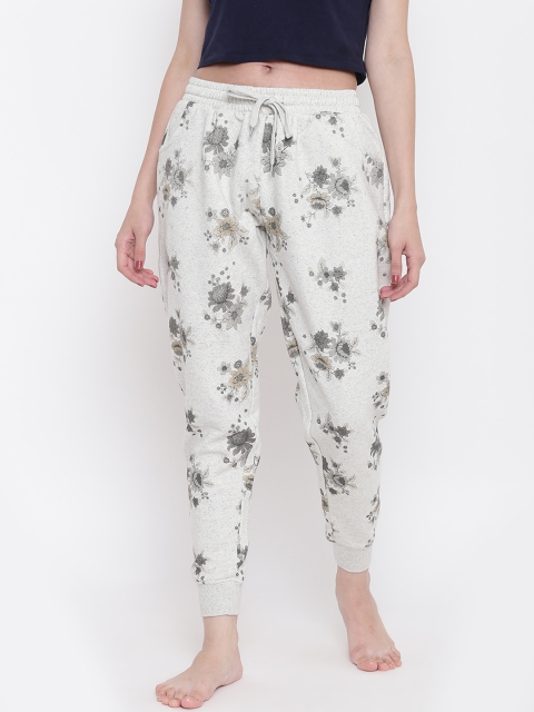 

Sweet Dreams Women Off-White & Grey Printed Joggers