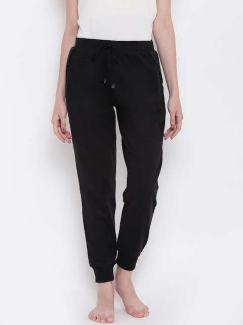 

Sweet Dreams Women Black Solid Joggers
