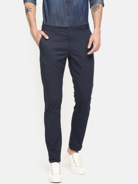 

Being Human Men Navy Blue Regular Fit Solid Chinos