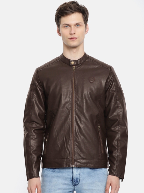 

Being Human Men Brown Solid Biker Jacket