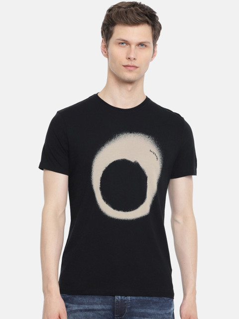 

Being Human Men Black Printed Round Neck T-shirt