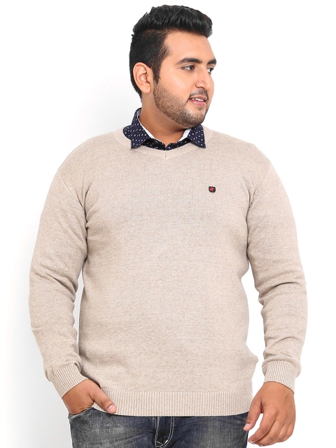 

John Pride Plus Size Beige Sweater