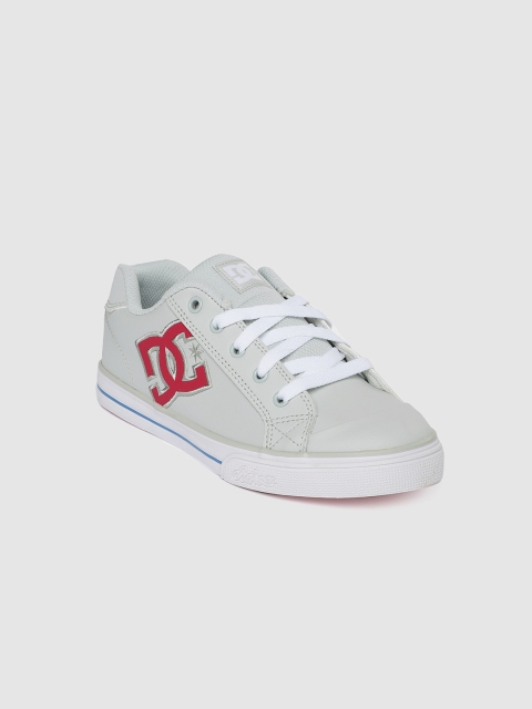

DC Girls Grey Leather Sneakers