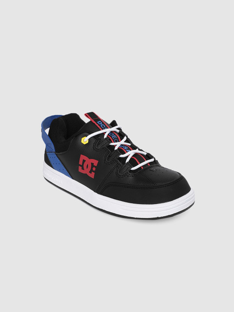 

DC Boys Black Solid Leather Sneakers
