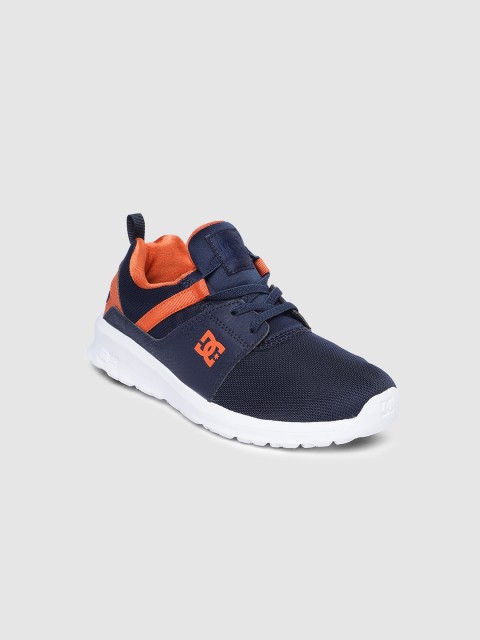 

DC Boys Navy Blue & Orange HEATHROW Sneakers