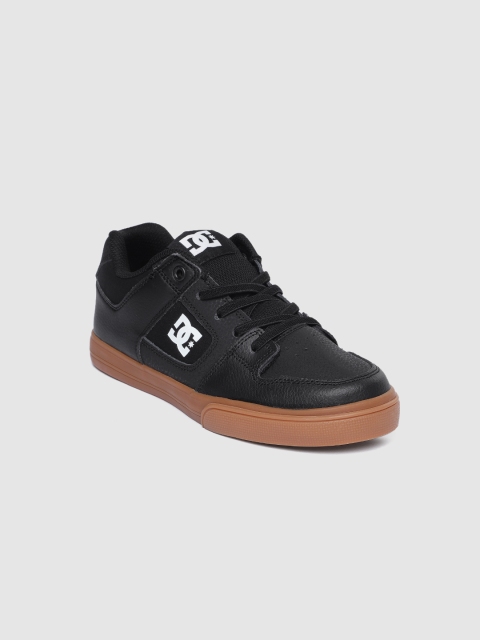 

DC Boys Black Leather Sneakers