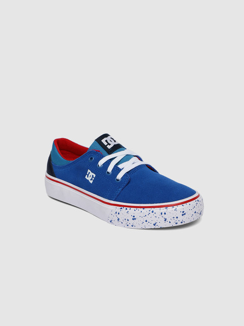 

DC Boys Blue Solid Leather Sneakers