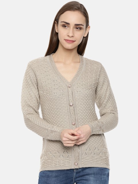 

Duke Women Beige Solid Sweater