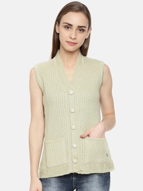

Duke Women Cream-Coloured Solid Sweater