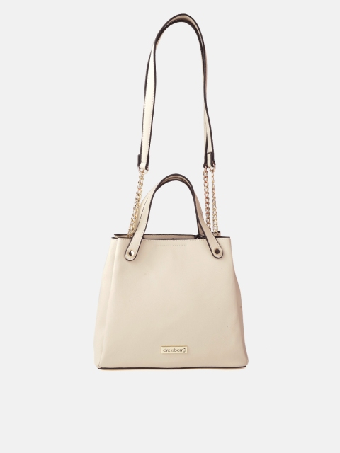 

DressBerry Beige Solid Handheld Bag