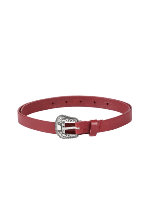 

DIESEL Women Red Leather Solid Belt