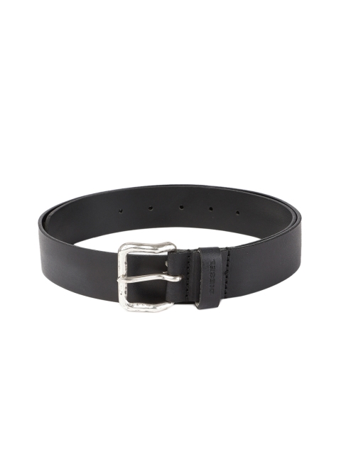 

DIESEL Women Black Solid B-AGNES Leather Belt