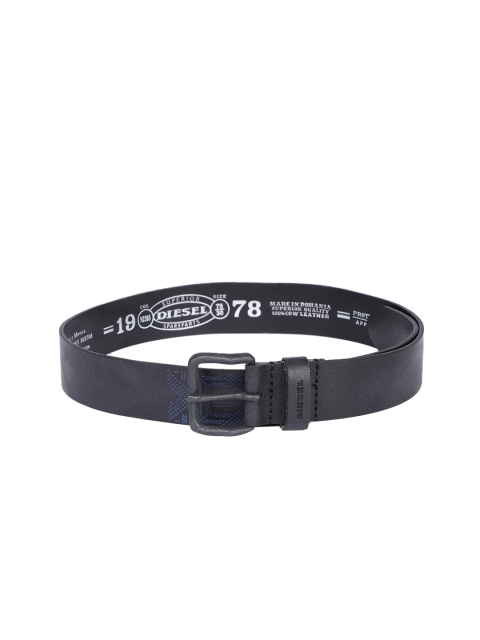 

DIESEL Women Navy Blue Solid Leather Belt