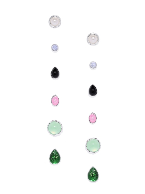 

Golden Peacock Set of 6 Silver_Plated Studs