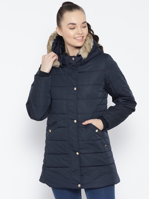 

Duke Stardust Women Navy Blue Solid Insulator Parka Jacket