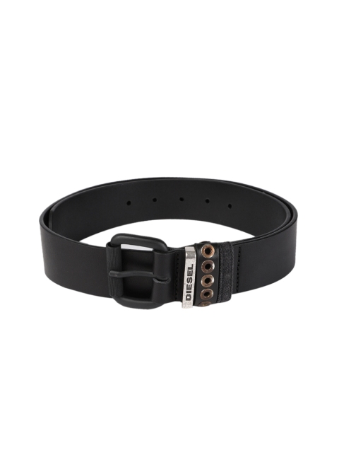

DIESEL Men Black Solid B-SOOP Leather Belt