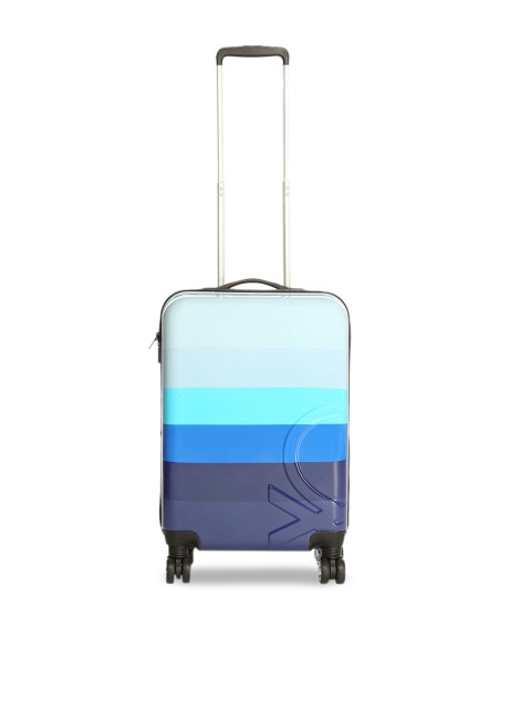 

United Colors of Benetton Unisex Blue Colourblocked Trolley Bag