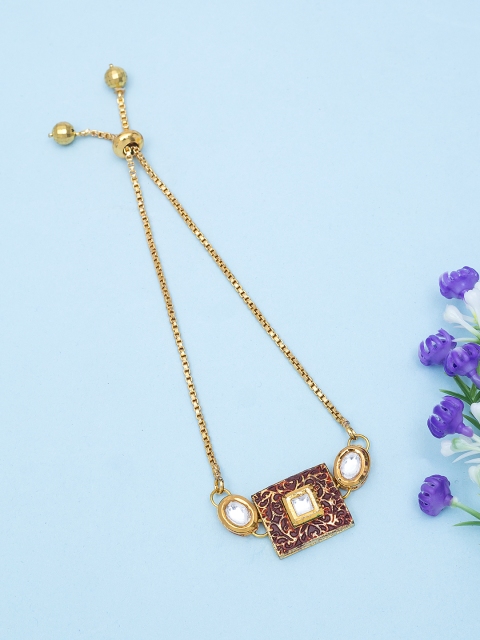 

Golden Peacock Gold-Toned Handcrafted Bracelet