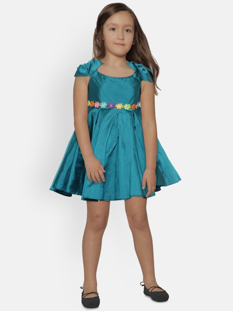 

Jelly Jones Girls Blue Solid Fit & Flare Dress