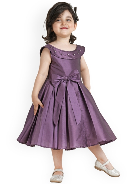

Jelly Jones Girls Purple Solid Fit and Flare Dress