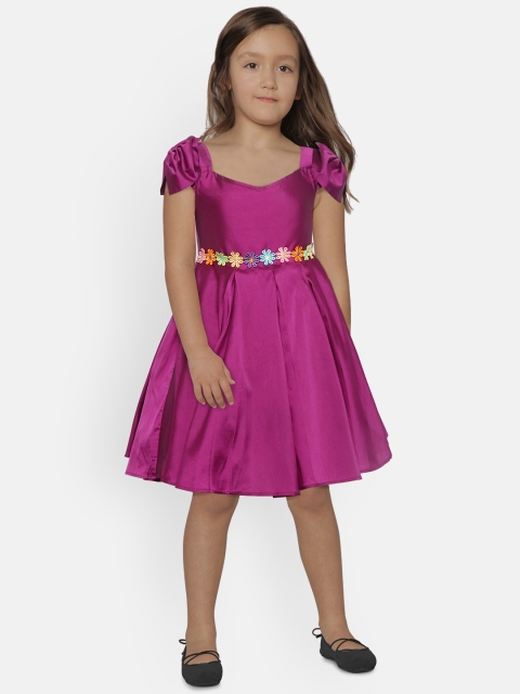 

Jelly Jones Girls Purple Solid Fit and Flare Dress