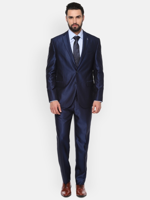 

Van Heusen Men Navy Blue Solid Slim-Fit Suits