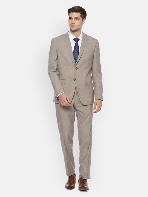 

Van Heusen Men Beige Self Design Slim-Fit Suits