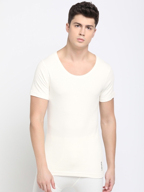 

Levis Men Off-White Solid Thermal Top
