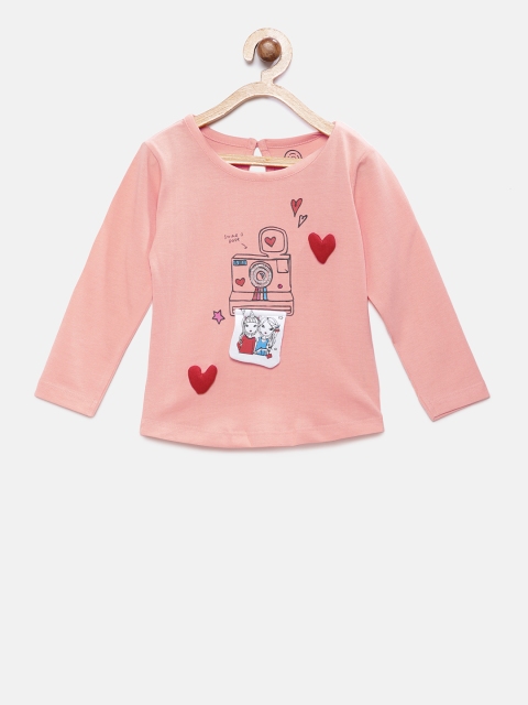 

TAMBOURINE Infants Pink Printed Pullover Sweatshirt