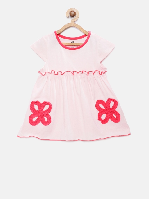 

TAMBOURINE Girls Solid Pink A-Line Dress