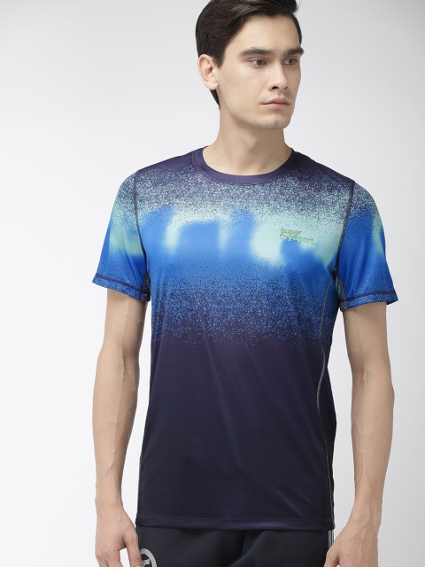 

Superdry Men Blue Dyed Active Ombre Round Neck T-shirt