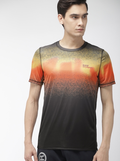 

Superdry Men Orange Dyed Active Ombre Round Neck T-shirt