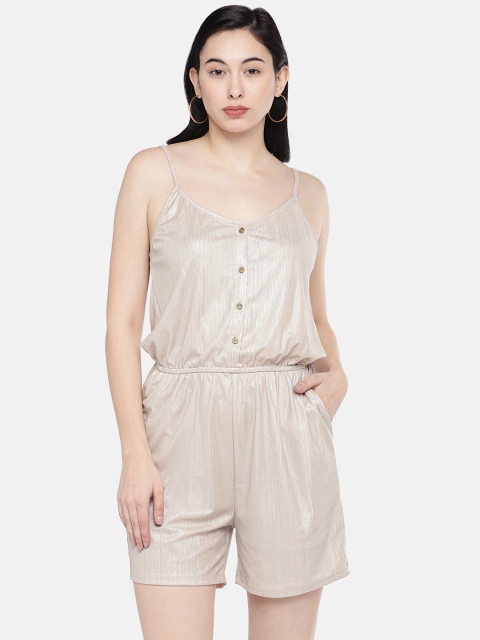 

Globus Women Nude-Coloured Solid Playsuit