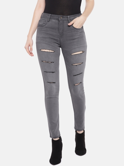 

Globus Women Grey Slim Fit Mid-Rise Mildly Distressed Jeans