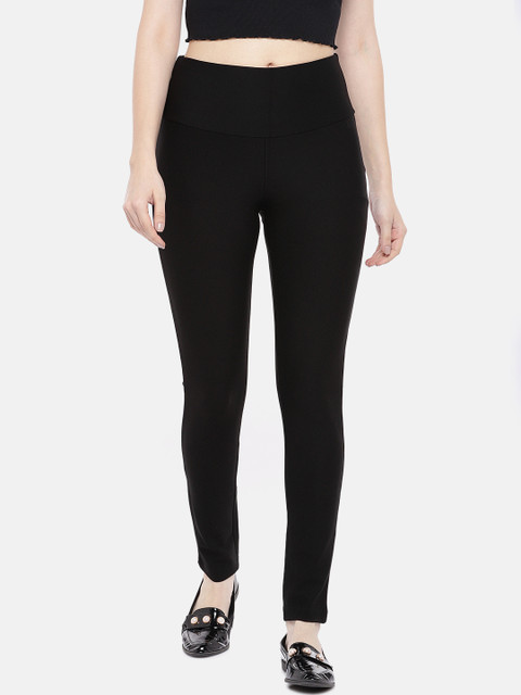 

Globus Women Black Slim Fit Solid Treggings