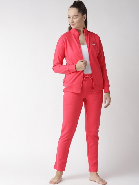 

MADAME M SECRET Women Coral Pink Solid Nightsuit