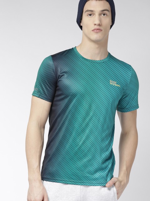 

Superdry Men Green & Black Printed Round Neck T-shirt