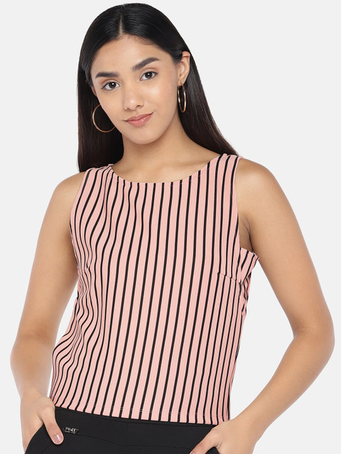 

Globus Women Peach-Coloured Striped Top