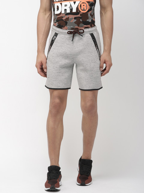 

Superdry Men Grey Melange Solid Gym Tech Stretch Regular Fit Regular Shorts