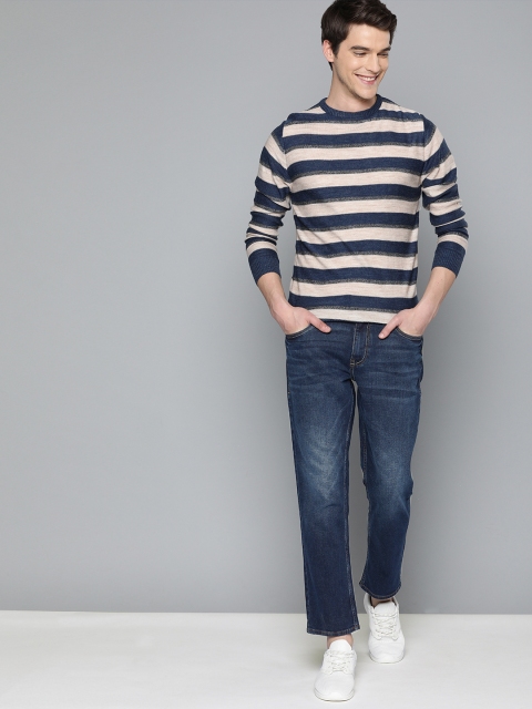

Mast & Harbour Men Blue Slim Fit Mid-Rise Clean Look Stretchable Jeans