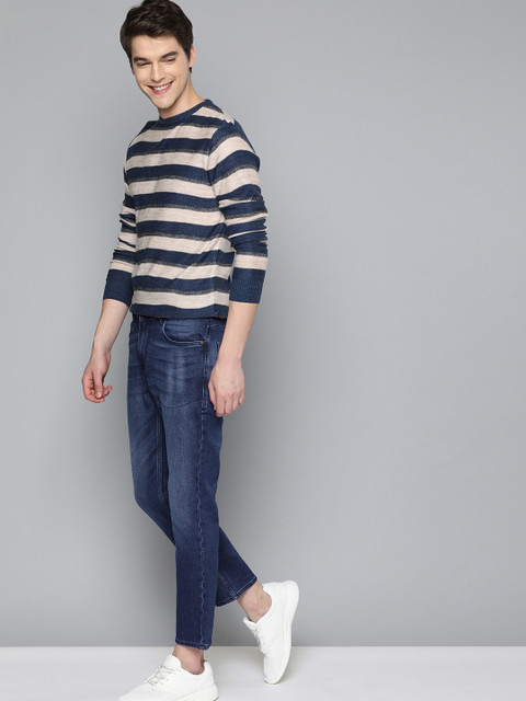 

Mast & Harbour Men Blue Slim Fit Mid-Rise Clean Look Stretchable Jeans