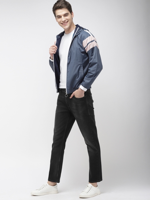 

Mast & Harbour Men Black Slim Fit Mid-Rise Clean Look Stretchable Ankle-Length Jeans