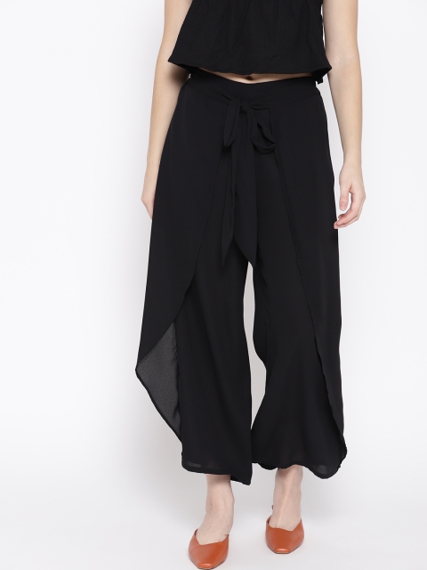 

Instacrush Women Black Solid Straight Palazzos