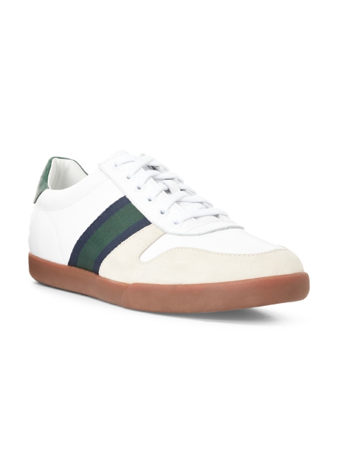 

Polo Ralph Lauren Men White Camilo Suede-Trim Sneakers