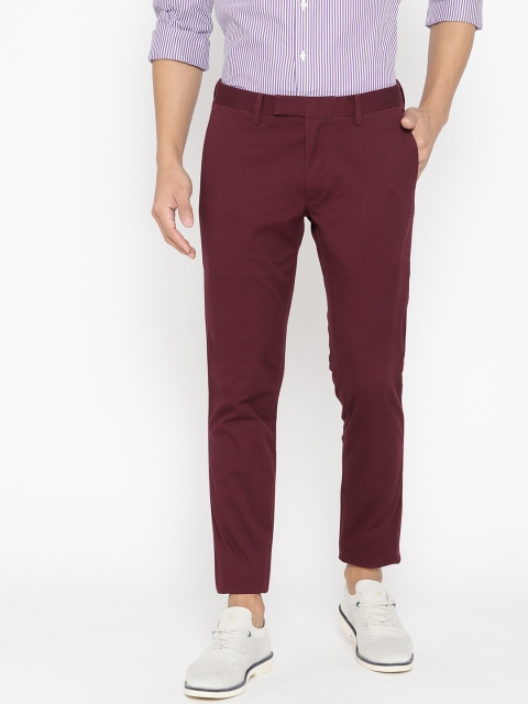 

Polo Ralph Lauren Men Burgundy Tailored Slim Fit Solid Chinos